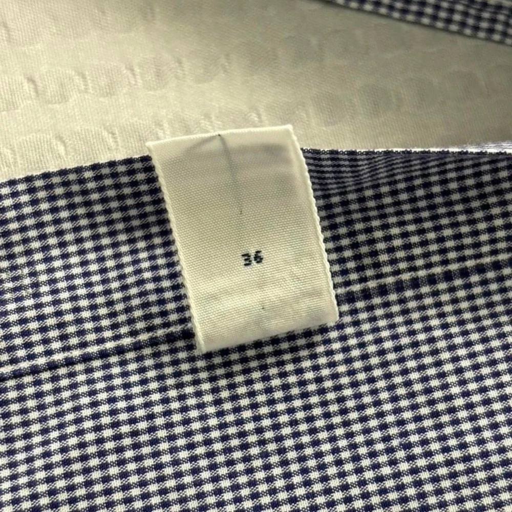 Men's Polo Ralph Lauren navy gingham button down shirt XL 0071